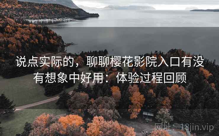 说点实际的,聊聊樱花影院入口有没有想象中好用:体验过程回顾