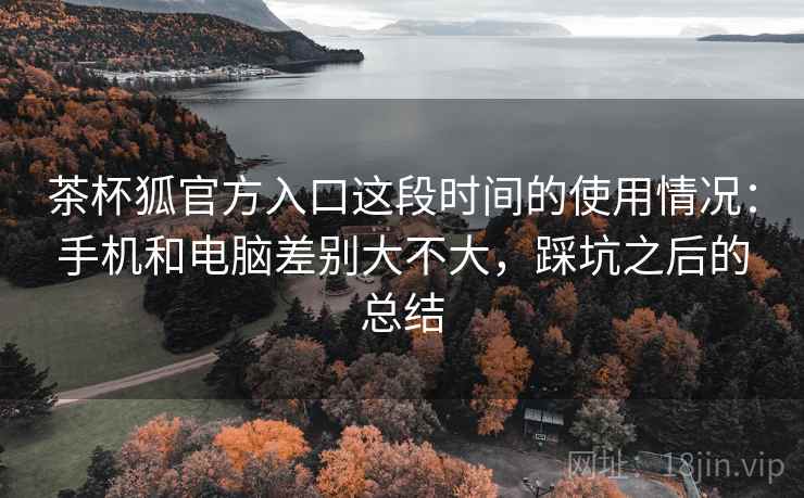 茶杯狐官方入口这段时间的使用情况：手机和电脑差别大不大，踩坑之后的总结