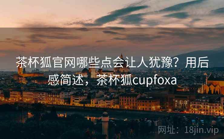茶杯狐官网哪些点会让人犹豫？用后感简述，茶杯狐cupfoxa
